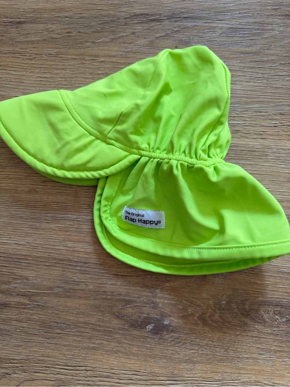 Flap Happy Babies Neon Lime UPF 50+ Swim Sun Hat Size S